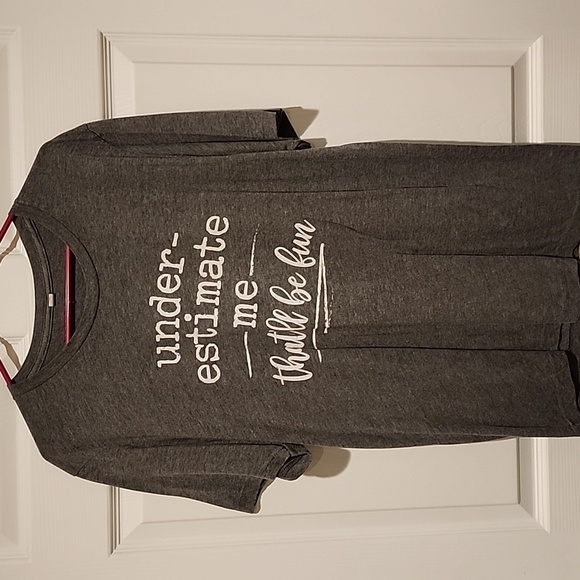 Gray tshirt:  underestimate me:  that'll be fun - Picture 3 of 5